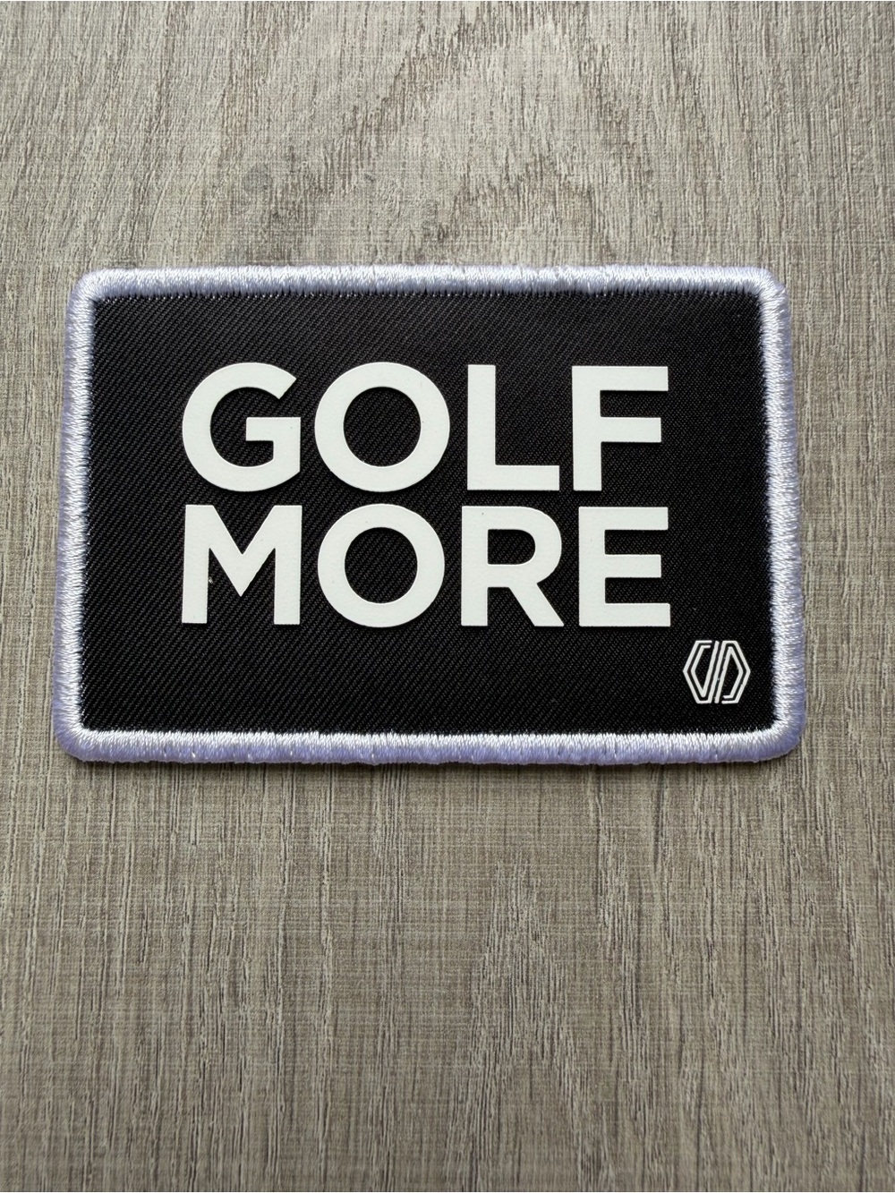 GOLF MORE Black Patch with White Lettering